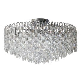 Lustre aplicate - Lustra metal cromat si cristale sticla BURANO 60