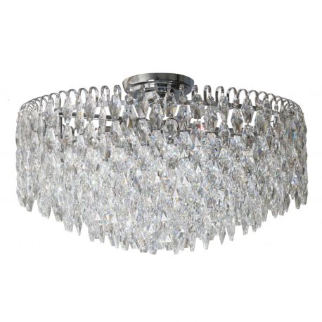 Lustre aplicate - Lustra metal cromat si cristale sticla BURANO 60