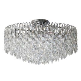 Lustre aplicate - Lustra metal cromat si cristale sticla BURANO 40