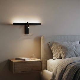 Aplice, corpuri de iluminat pentru pereti - Aplica perete cu spot, directionabila RICO 10W+6W 3000K negru