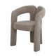 Scaun cu design sculptural tesatura chenille greige ARCH