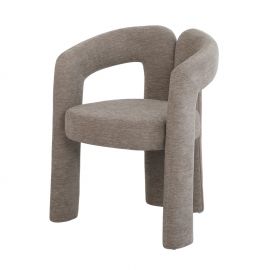Scaune - Scaun cu design sculptural tesatura chenille greige ARCH