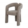 Scaun cu design sculptural tesatura chenille greige ARCH