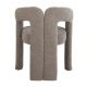 Scaune - Scaun cu design sculptural tesatura chenille greige ARCH