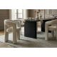 Scaune - Scaun cu design sculptural tesatura chenille alb crem ARCH