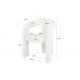 Scaune - Scaun cu design sculptural tesatura chenille alb crem ARCH