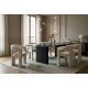 Scaune - Scaun cu design sculptural tesatura chenille alb crem ARCH