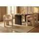 Scaune - Scaun cu design sculptural tesatura chenille alb crem ARCH