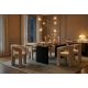 Scaune - Scaun cu design sculptural tesatura chenille alb crem ARCH