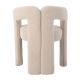 Scaune - Scaun cu design sculptural tesatura fleece bej ARCH