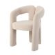 Scaune - Scaun cu design sculptural tesatura fleece bej ARCH