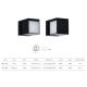 Aplice - Aplica LED iluminat exterior modern IP54 CUBIC 18W 4000K negru