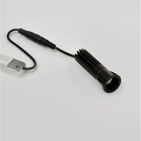 Spoturi tavan fals - Mini Spot incastrabil LED 5W 3000K Baculus negru