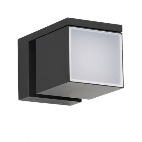 Aplice - Aplica LED iluminat exterior modern IP54 CUBIC 18W 4000K gri