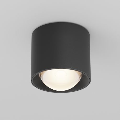 Plafoniere cu spoturi, Spoturi aplicate - Spot aplicat LED Lens negru 3000K 15W