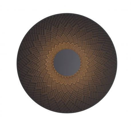 Aplice, corpuri de iluminat pentru pereti - Aplica de perete decorativa LED Misaki negru/ maro