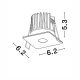 Spoturi tavan fals - Spot incastrabil LED 8W 3000K ONO alb