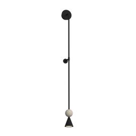 Aplice, corpuri de iluminat pentru pereti - Aplica de perete LED modern Art Deco Bingo travertin