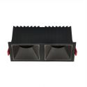 Corp incastrabil cu 2 spoturi LED Helio negru