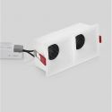 Corp incastrabil cu 2 spoturi LED Helio alb