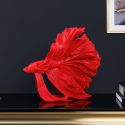 Statueta decorativa extravaganta Fisch Crowntail 35cm, rosu