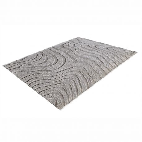 Covoare - Covor modern cu model in valuri Wave 170x240cm gri