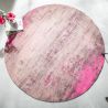 Covor rotund din bumbac Modern Art 150cm, roz bej