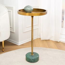 Masute Living - Masuta Laterala, Marmura, Metal, TRAYFUL 60cm