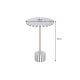 Masute Living - Masuta Laterala, Alb-Negru, Metal, HARMONY NATURE 55cm
