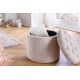 Banchete-Tabureti - Taburete cu spatiu de depozitare Modern Barock 50cm, boucle champagne