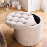 Taburete cu spatiu de depozitare Modern Barock 50cm, boucle champagne