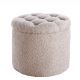 Banchete-Tabureti - Taburete cu spatiu de depozitare Modern Barock 50cm, boucle champagne