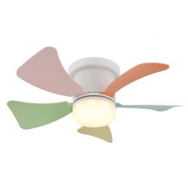 Lustre cu ventilator - Lustra LED cu ventilator si telecomanda HINES multicolor