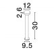 Stalpi - Stalp exterior IP65 LED 3000K GONG negru H-30cm
