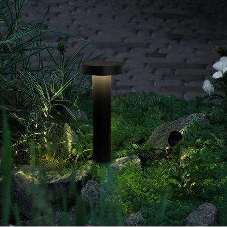 Stalpi - Stalp exterior IP65 LED 3000K GONG negru H-30cm