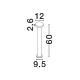 Stalpi - Stalp exterior IP65 LED 2700K GONG negru H-60cm