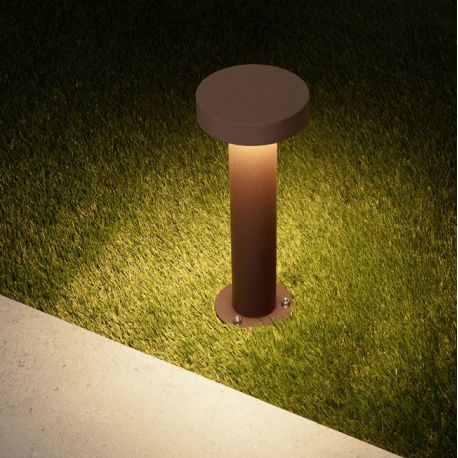 Stalpi - Stalp exterior IP65 LED 2700K GONG corten H-30cm