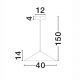 Pendule, Lustre suspendate - Lustra, Pendul modern DARIO auriu