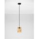Pendule, Lustre suspendate - Lustra, Pendul din travertin si sticla chihlimbar MELONY