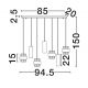 Pendule, Lustre suspendate - Lustra cu 7 pendule din travertin si sticla chihlimbar MELONY