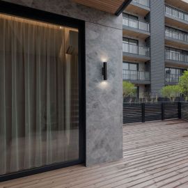 Aplice - Aplica de perete exterior IP54 ROUX negru