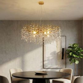 Candelabre, Lustre - Lustra suspendata design deosebit CINDY auriu