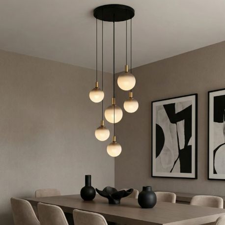 Pendule, Lustre suspendate - Lustra moderna cu 6 pendule NUA