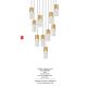 Pendule, Lustre suspendate - Lustra moderna cu 10 pendule LED si telecomanda IGGLY