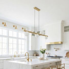 Pendule, Lustre suspendate - Lustra cu 5 surse de lumina FORES auriu