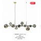Pendule, Lustre suspendate - Lustra cu 10 surse de lumina SERENITY auriu
