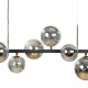 Pendule, Lustre suspendate - Lustra cu 10 surse de lumina SERENITY negru