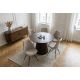 Seturi scaune, HoReCa - Set 4 scaune moderne Scandinavia imprimeu leopard bej-gri