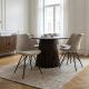 Seturi scaune, HoReCa - Set 4 scaune moderne Scandinavia imprimeu leopard bej-gri