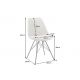Seturi scaune, HoReCa - Set 4 scaune moderne Scandinavia imprimeu leopard bej-gri